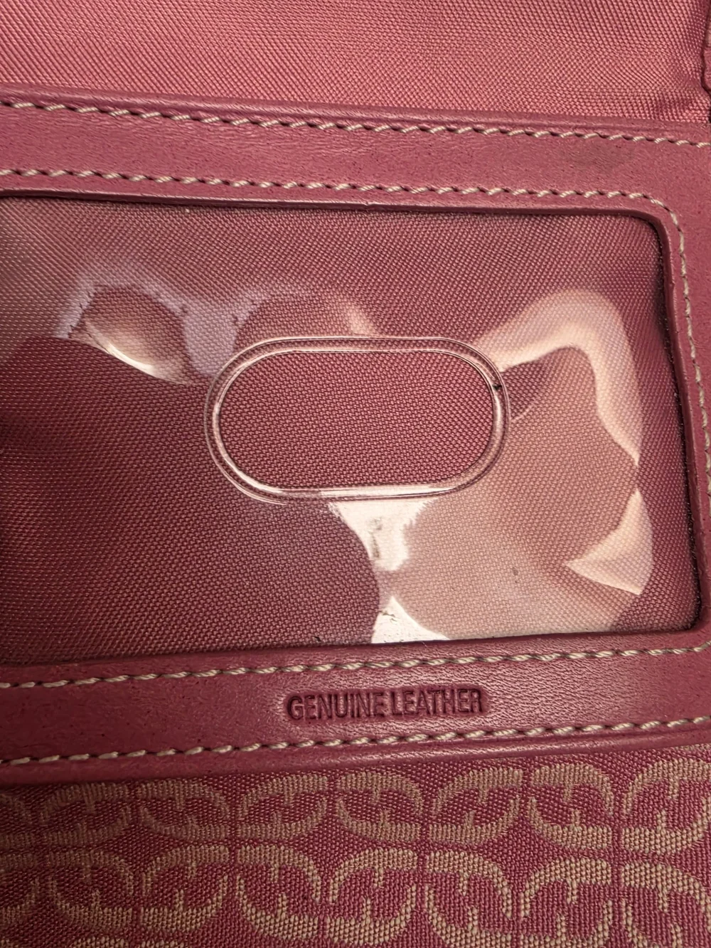 Fossil Pink Signature Logo Wristlet Wallet